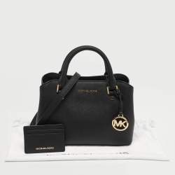 مملوكة مسبقًا Michael Kors Savannah Black Leather Satchel