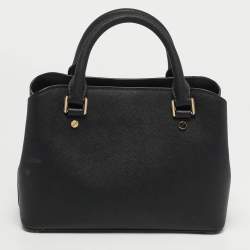 مملوكة مسبقًا Michael Kors Savannah Black Leather Satchel