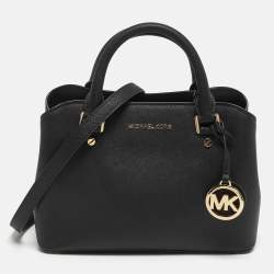 مملوكة مسبقًا Michael Kors Savannah Black Leather Satchel