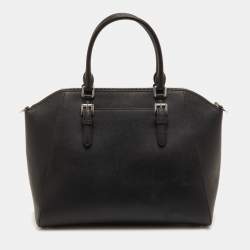 Pre Owned Michael Kors Ciara Black Leather Satchel