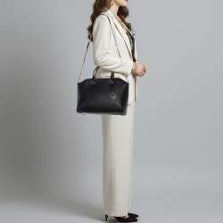 Pre Owned Michael Kors Ciara Black Leather Satchel