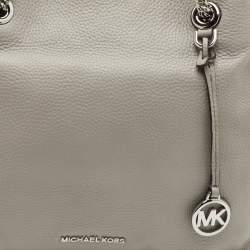 Pre Owned حقيبة كتف مايكل كورس جت سيت جلد رمادي