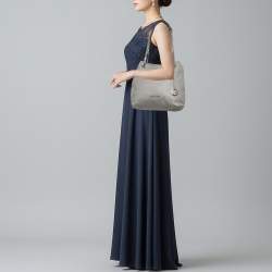 Pre Owned حقيبة كتف مايكل كورس جت سيت جلد رمادي