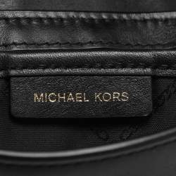 Pre Owned Michael Kors Padlock Black Leather Chain Shoulder Bag