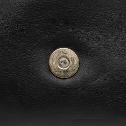 Pre Owned Michael Kors Padlock Black Leather Chain Shoulder Bag