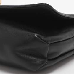 Pre Owned Michael Kors Padlock Black Leather Chain Shoulder Bag