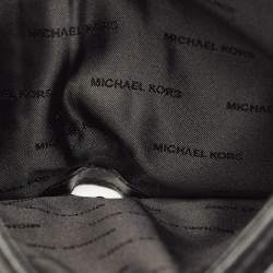 Pre Owned محفظة مايكل كورس أديل مرصعة جلد أسود معصم للهاتف