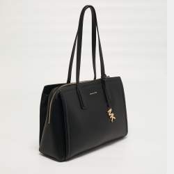 مملوكة مسبقًا Michael Kors Laila Medium Black Leather Tote