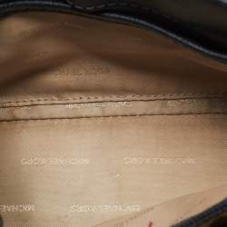 مملوكة مسبقًا حقيبة يد علوية مايكل كورس آفا مدببة جلد أزرق كحلي صغير جدًا