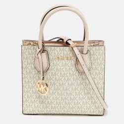 Pre Owned  حقيبة يد مايكل كورس ميني ميرسر جلد وردي فاتح