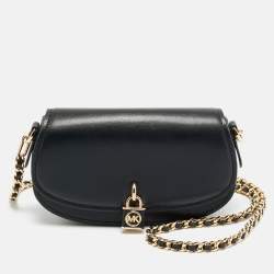 مملوكة مسبقًا Michael Kors Mila Black Leather Shoulder Bag