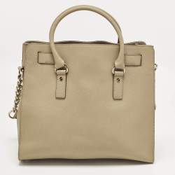 Pre Owned حقيبة يد مايكل مايكل كورس Hamiltion North South كبيرة جلد بنية