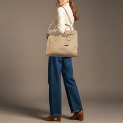 Pre Owned حقيبة يد مايكل مايكل كورس Hamiltion North South كبيرة جلد بنية