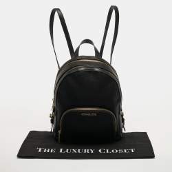 مملوكة مسبقًا Michael Kors Jaycee Medium Black Leather Backpack