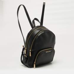 مملوكة مسبقًا Michael Kors Jaycee Medium Black Leather Backpack
