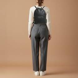 مملوكة مسبقًا Michael Kors Jaycee Medium Black Leather Backpack