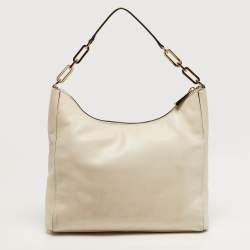 مملوكة مسبقًا Michael Kors Matilda Ivory Leather Shoulder Bag