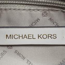 Pre Owned Michael Kors Joan Medium Off White Leather Shoulder Bag