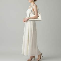 Pre Owned Michael Kors Joan Medium Off White Leather Shoulder Bag