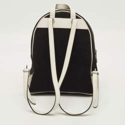 مملوكة مسبقًا Michael Kors Abbey Small Black/White Canvas Graffiti Backpack