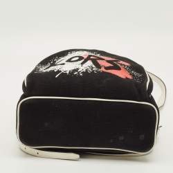 مملوكة مسبقًا Michael Kors Abbey Small Black/White Canvas Graffiti Backpack