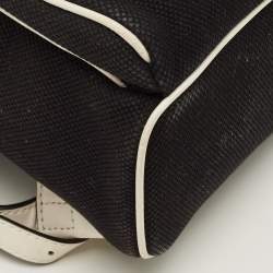 مملوكة مسبقًا Michael Kors Abbey Small Black/White Canvas Graffiti Backpack