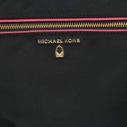 Pre Owned حقيبة كروس مايكل كورس كلسي نايلون كبير أسود/فوشيا