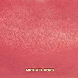 Pre Owned Michael Kors Jet Set Chain Coral Pink Leather Shoulder Bag