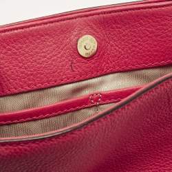 Pre Owned Michael Kors Jet Set Chain Coral Pink Leather Shoulder Bag