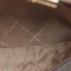 Pre Owned Michael Kors Sonia Medium Brown Signature Coated Canvas Shoulder Bag