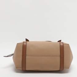 Pre Owned Michael Kors Sullivan Small Beige/Brown Saffiano Leather Tote