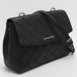 مملوكة مسبقًا حقيبة مايكل كورس أفا جلد رصاصي متوسطة بيد علوية