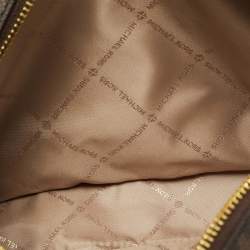 Pre Owned حقيبة كروس مايكل كورس جت ست قماش بني بشعار وجلد