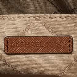 Pre Owned حقيبة كروس مايكل كورس جت ست قماش بني بشعار وجلد