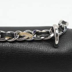 مملوكة مسبقًا Michael Kors Rose Black/Grey Signature Coated Canvas and Leather Shoulder Bag