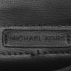 مملوكة مسبقًا Michael Kors Rose Black/Grey Signature Coated Canvas and Leather Shoulder Bag