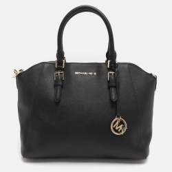 مملوكة مسبقًا Michael Kors Ciara Black Leather Satchel