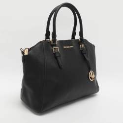 مملوكة مسبقًا Michael Kors Ciara Black Leather Satchel