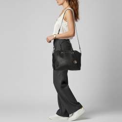 مملوكة مسبقًا Michael Kors Ciara Black Leather Satchel