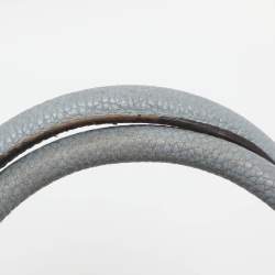 Pre Owned Michael Kors Mercer Small Light Blue Leather Tote