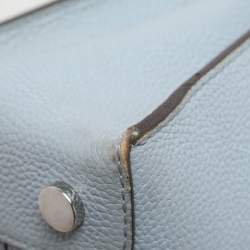 Pre Owned Michael Kors Mercer Small Light Blue Leather Tote