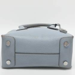 Pre Owned Michael Kors Mercer Small Light Blue Leather Tote