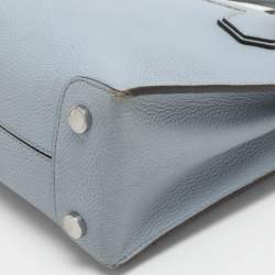 Pre Owned Michael Kors Mercer Small Light Blue Leather Tote