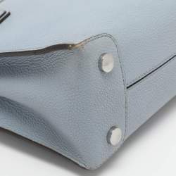 Pre Owned Michael Kors Mercer Small Light Blue Leather Tote