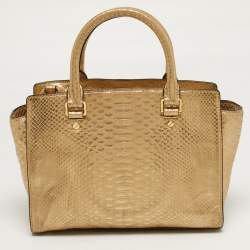 Pre Owned حقيبة مايكل كورس يد علوية سلما متوسطة جلد وردية فاتحة