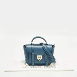 مملوكة مسبقًا Michael Kors Manhattan Medium Blue Leather Top Handle Bag