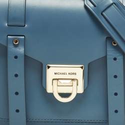 مملوكة مسبقًا Michael Kors Manhattan Medium Blue Leather Top Handle Bag