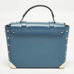مملوكة مسبقًا Michael Kors Manhattan Medium Blue Leather Top Handle Bag