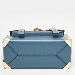 مملوكة مسبقًا Michael Kors Manhattan Medium Blue Leather Top Handle Bag