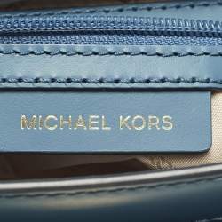 مملوكة مسبقًا Michael Kors Manhattan Medium Blue Leather Top Handle Bag